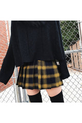 Grunge Checkered Mini Skirt