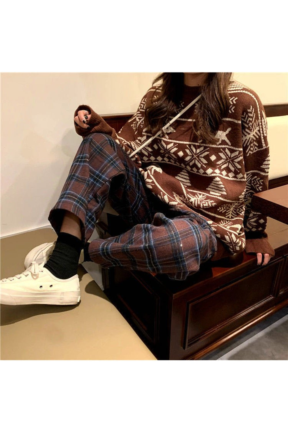 Grunge Fleece Plaid Pants