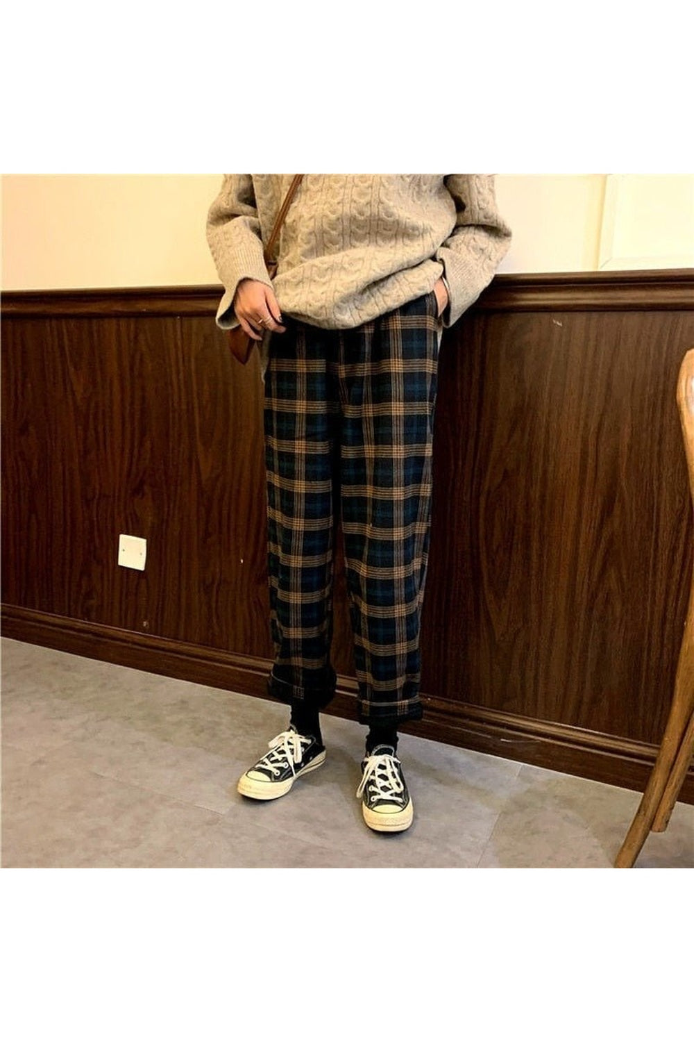 Grunge Fleece Plaid Pants