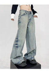 Grunge High-Waisted Baggy Pants