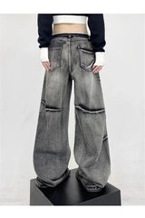 Grunge High-Waisted Baggy Pants