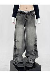 Grunge High-Waisted Baggy Pants