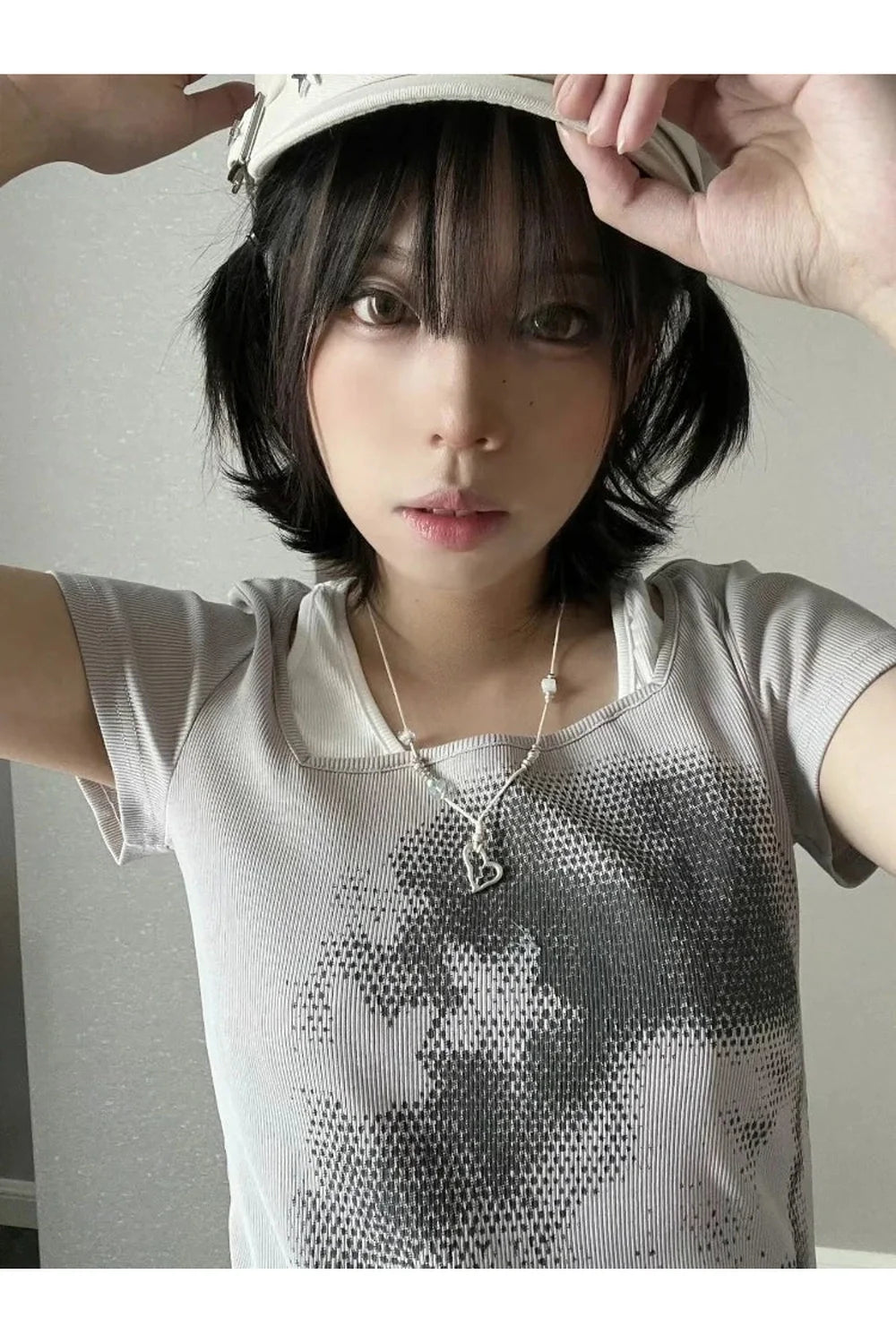 T-Shirt mit Grunge-Lagenprint