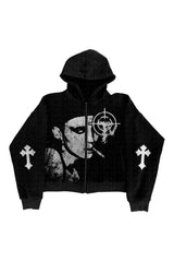 Grunge Noir Graphic Hoodie