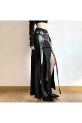 Grunge Punk Irregular Long Skirt