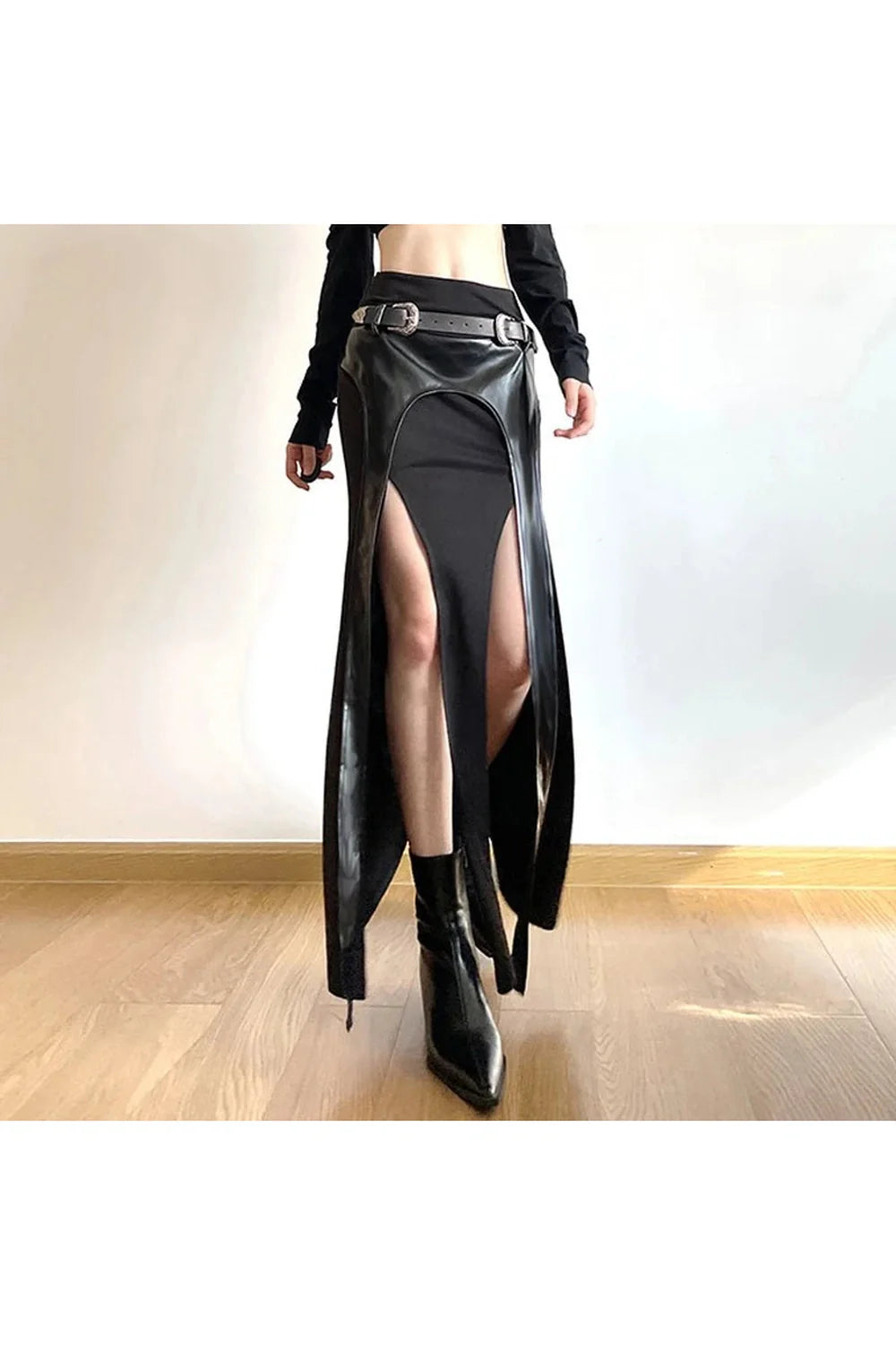 Grunge Punk Irregular Long Skirt