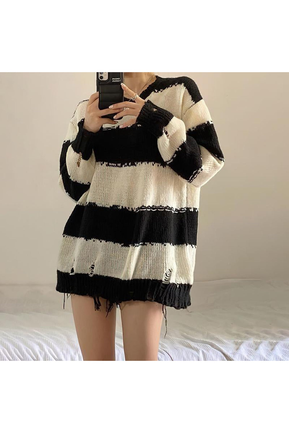 Fall Grunge Punk Oversize Sweater