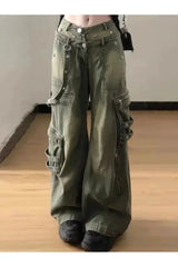 Grunge Strapped Cargo Pants