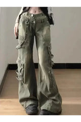 Grunge Strapped Cargo Pants