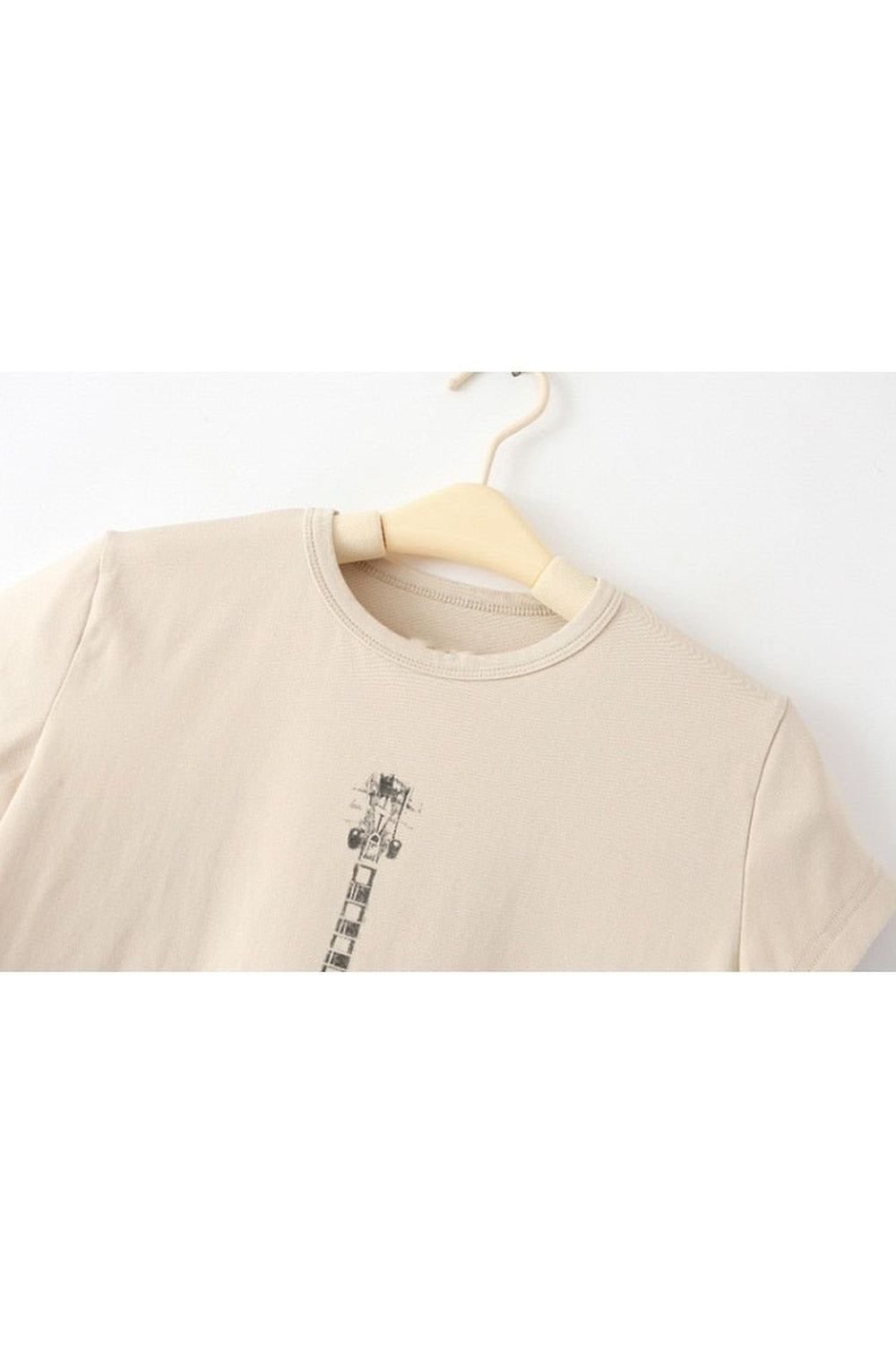 Guitar Print Casual T-shirt