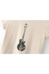 Guitar Print Casual T-shirt