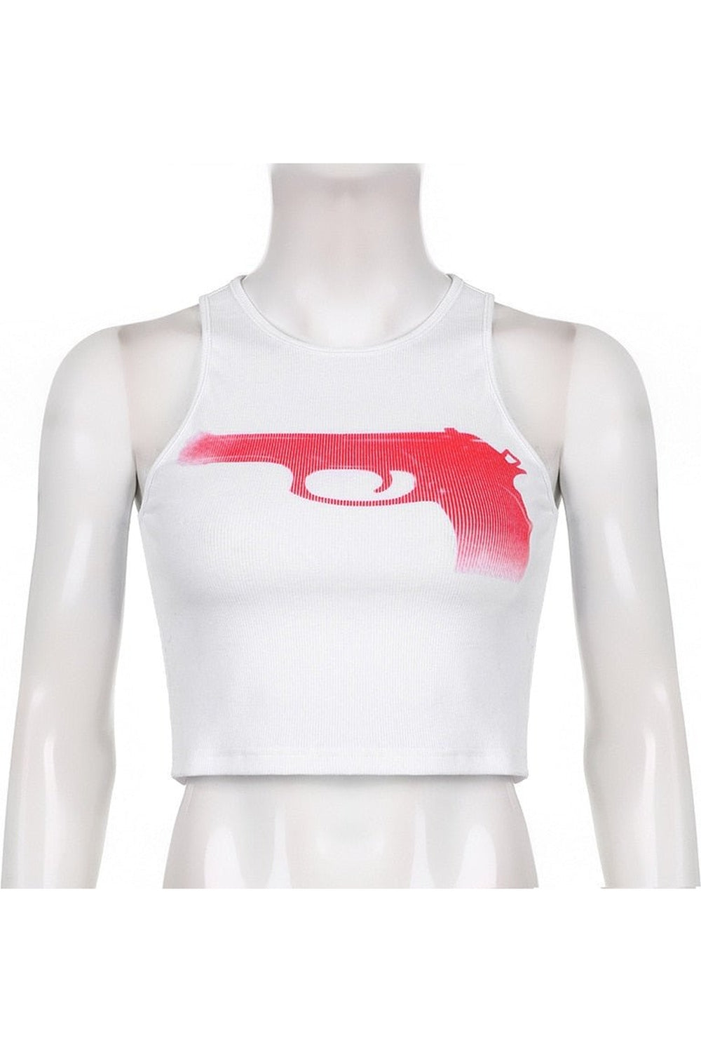 Gun Print Crop Top