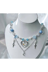 Handmade Blue Heart Necklace