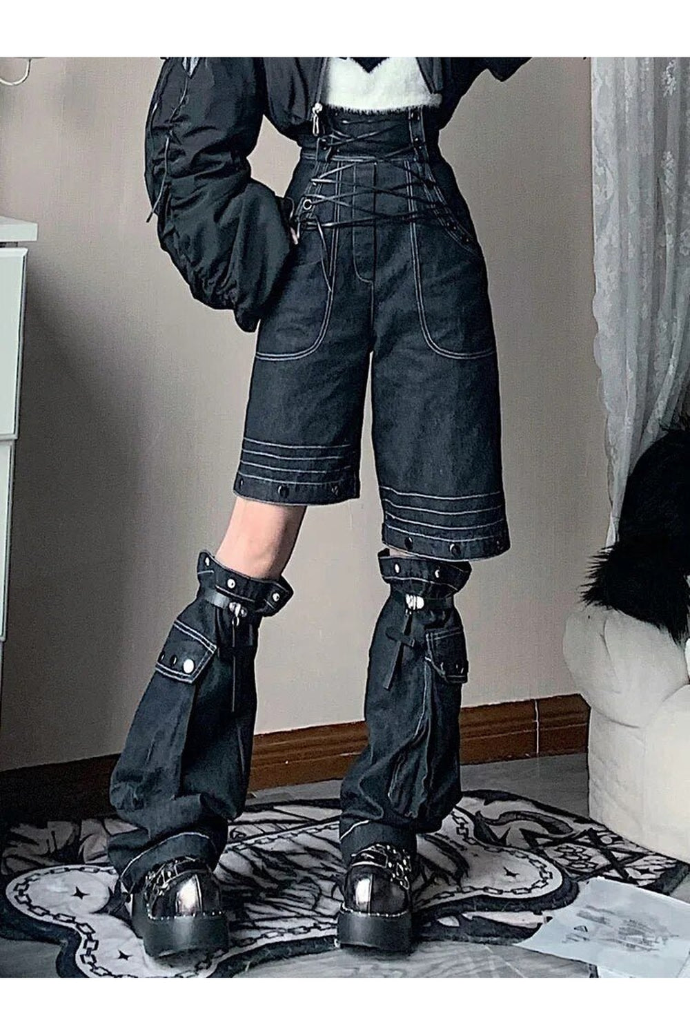 Harajuku Bandage Hose mit hoher Taille