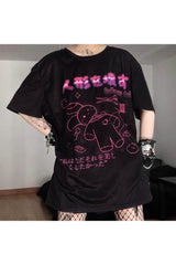 Harajuku Bunny Print T-shirts