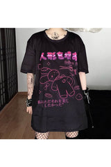 Harajuku Bunny Print T-shirts