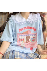 Harajuku Cute Bear Ice Cream T-shirt