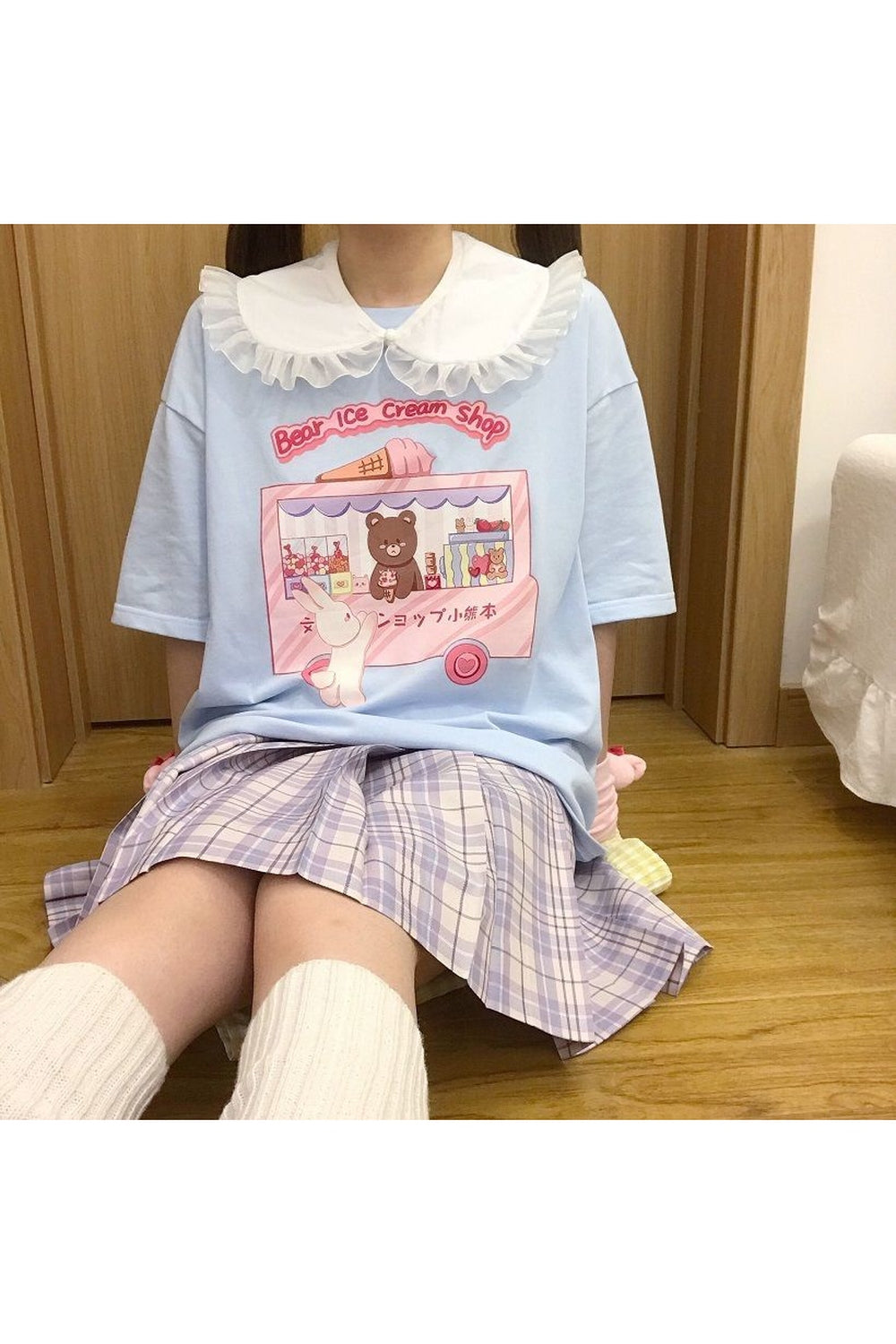 Harajuku Cute Bear Ice Cream T-shirt