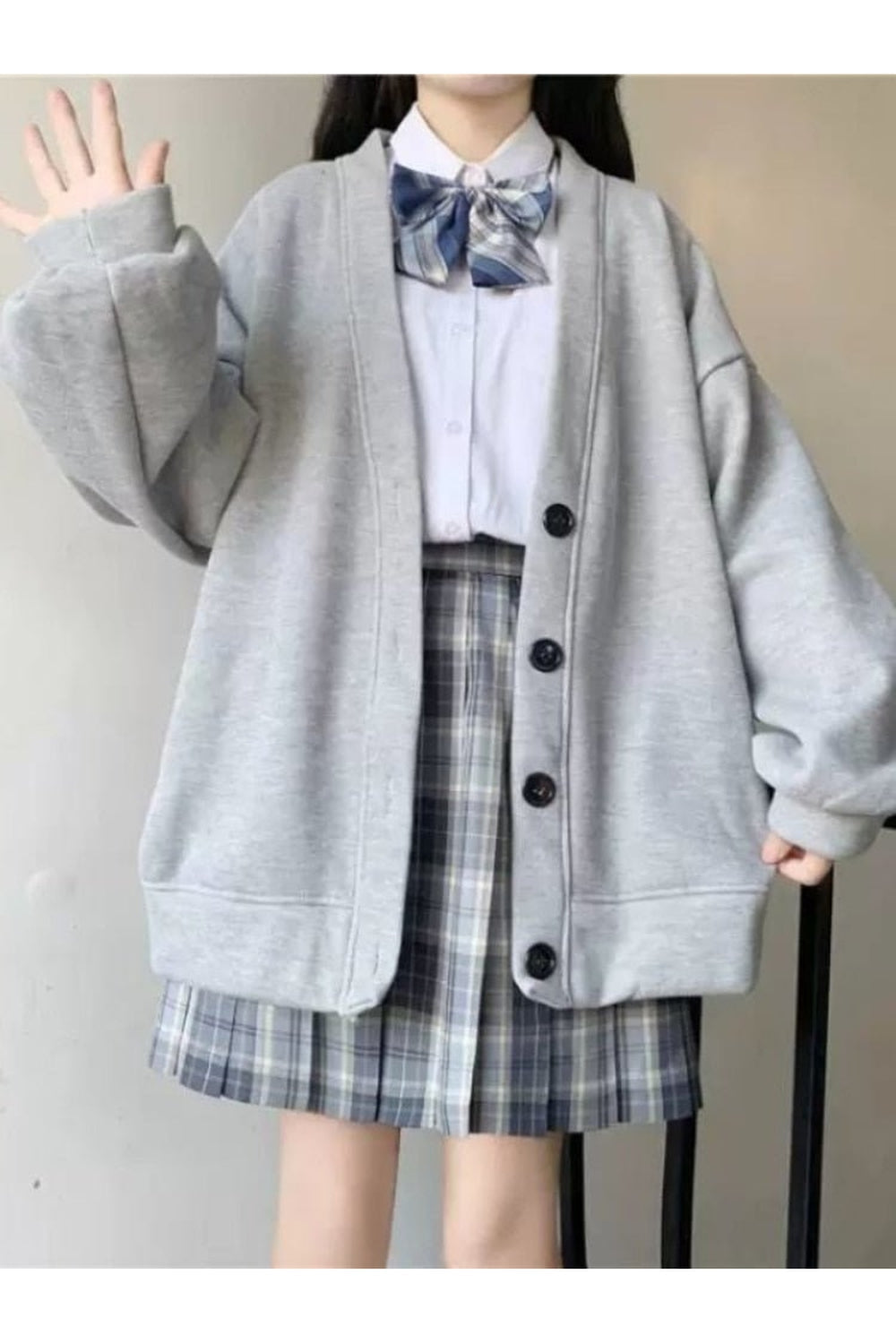 Fall Harajuku Kawaii Gray Cardigan