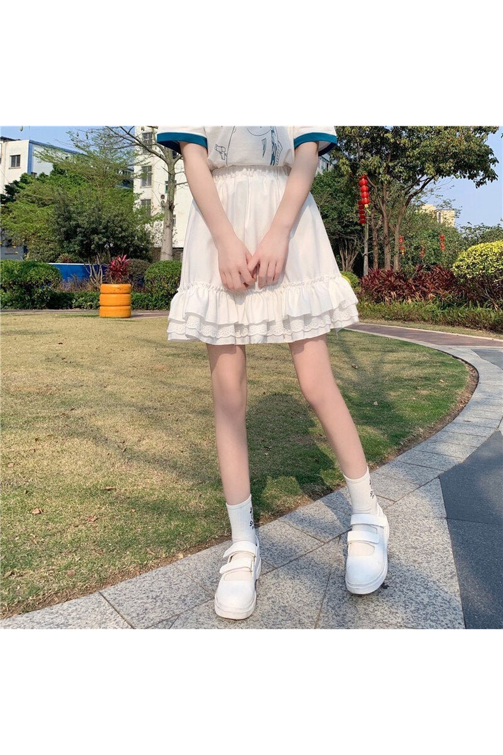 Harajuku Summer Ruffle Skirt