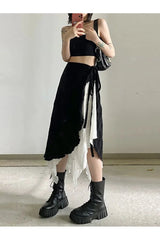 Jupes midi épissées Harajuku Y2K