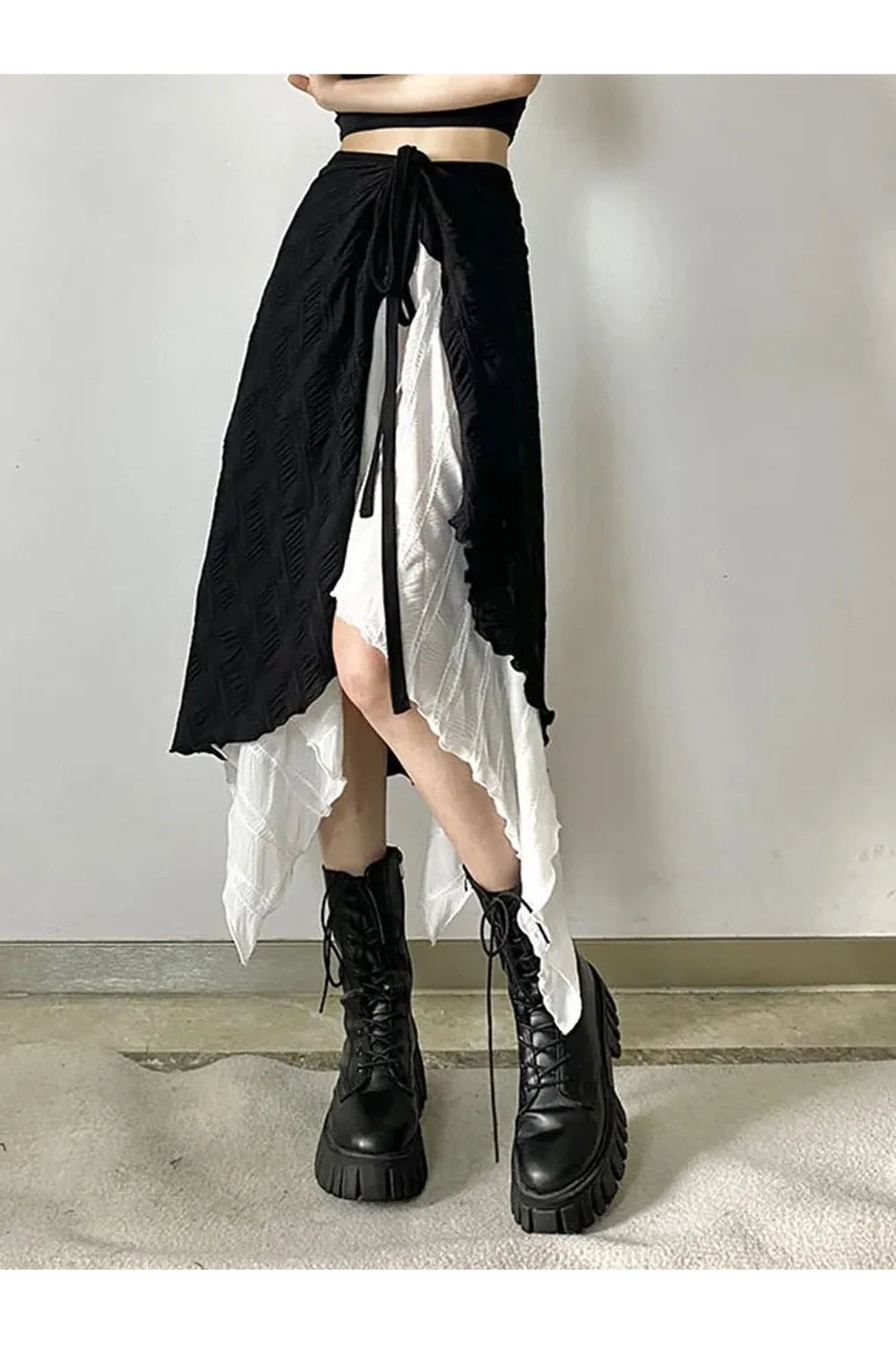 Jupes midi épissées Harajuku Y2K