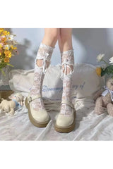 Heart Hollow Lace Socks