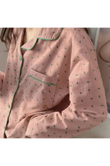 Heart Print Pajama Set