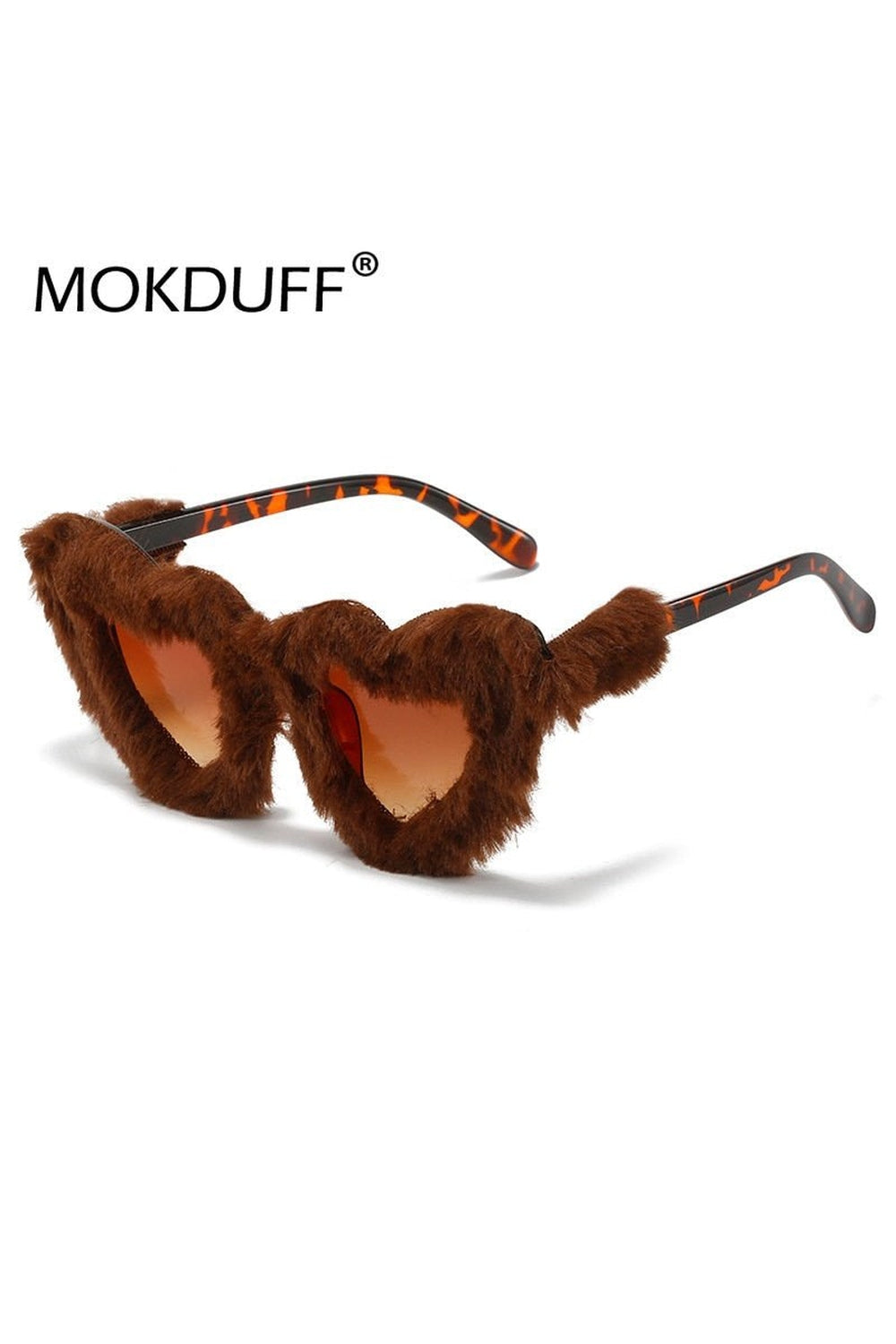 Heart-Shaped Plush Sunglasses