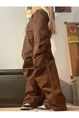 Pantalon cargo taille haute