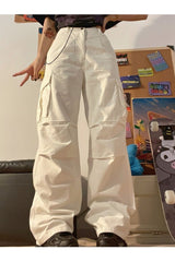 Pantalon cargo taille haute