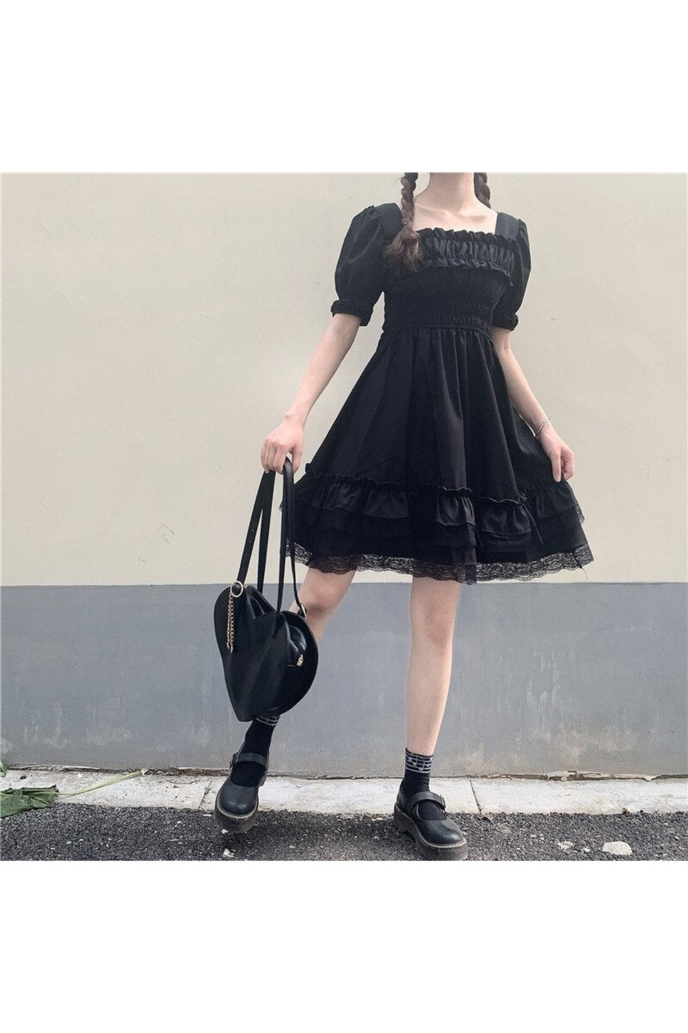 High Waist Gothic Dress