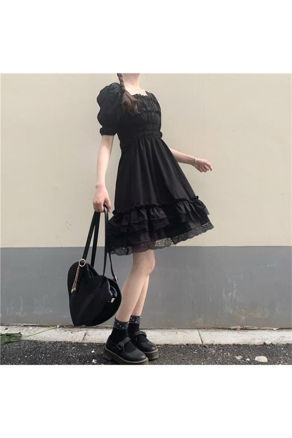 High Waist Gothic Dress