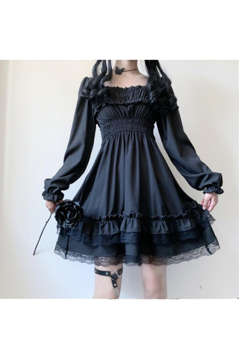 High Waist Gothic Dress