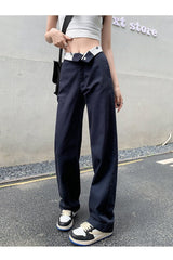 Pantalon taille haute avec poches amples