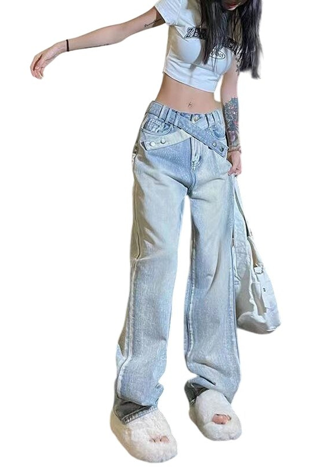 Fall High Waist Wide Leg Jeans