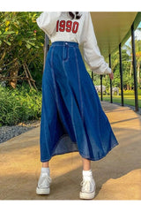 Jupe en jean taille haute
