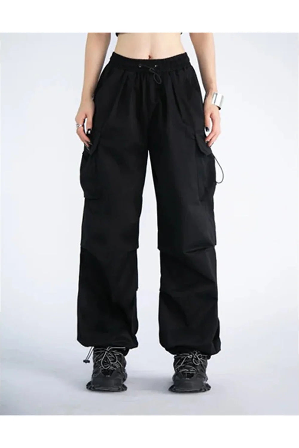 Fall High-Waisted Utility Track Pants