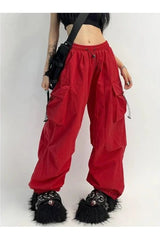 Fall High-Waisted Utility Track Pants