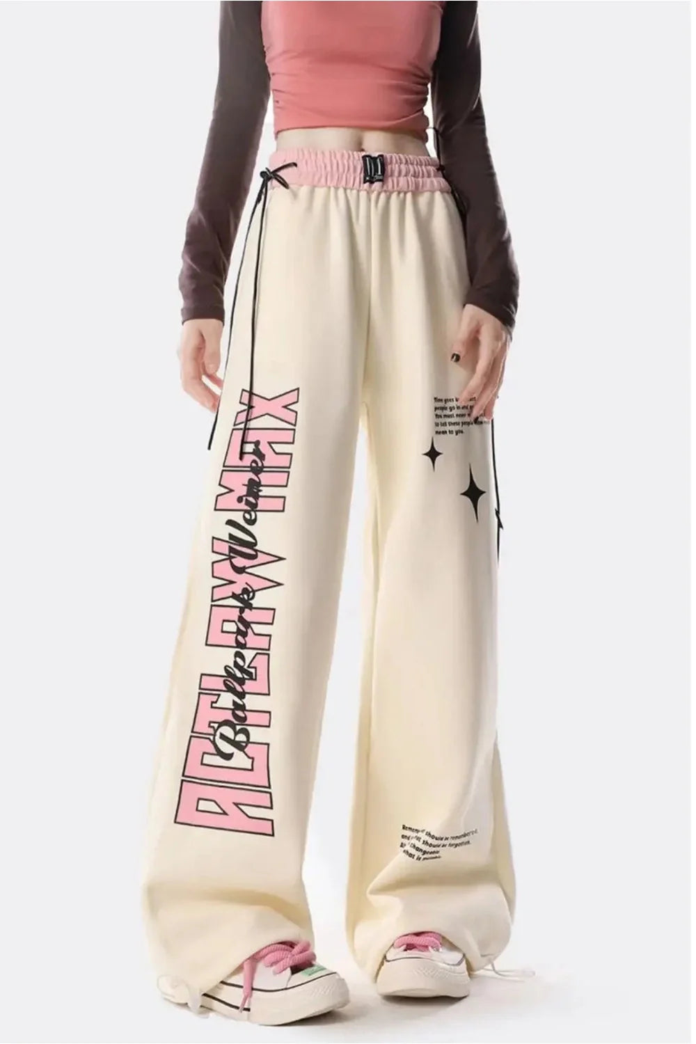 Pantalon taille haute hip-hop