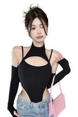 Hollow Out Off Shoulder Bodysuit