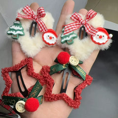 Christmas Plush Star Hair Clip
