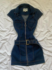 Vintage Sleeveless Denim Dress