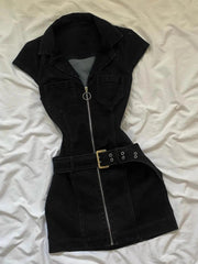 Vintage Sleeveless Denim Dress