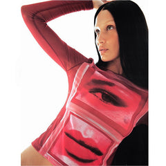 Mesh Transparent Blouse