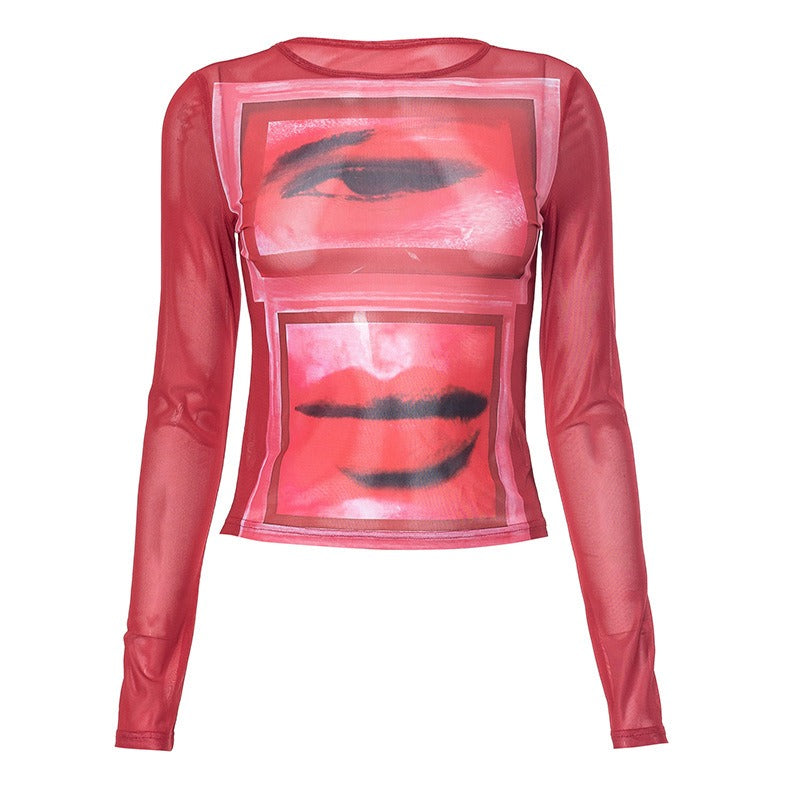 Mesh Transparent Blouse