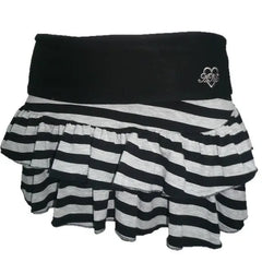 Gothic Striped Lace Mini Skirt