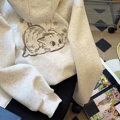 Stylish Fleece-Lined Hooded Thick Coat