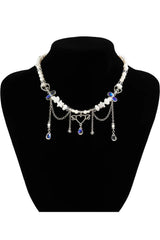 Collier en cristal et perles d'imitation0