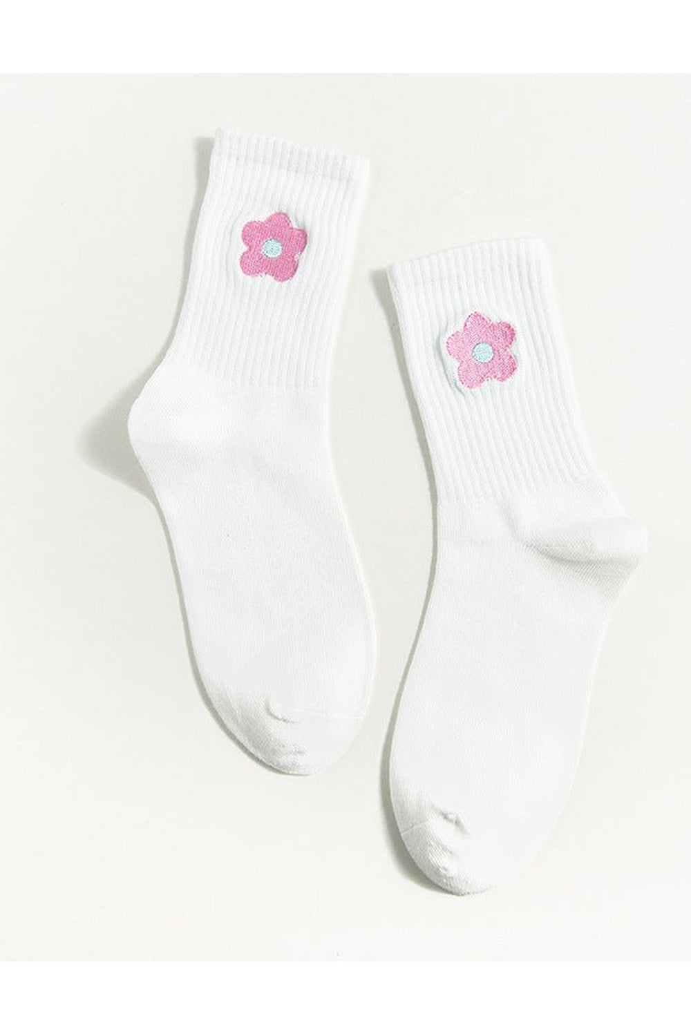 Indie Aesthetic Flower Embroider Cute Socks